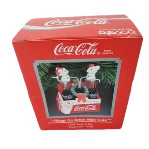 Enesco Coca Cola Red Ornament Set